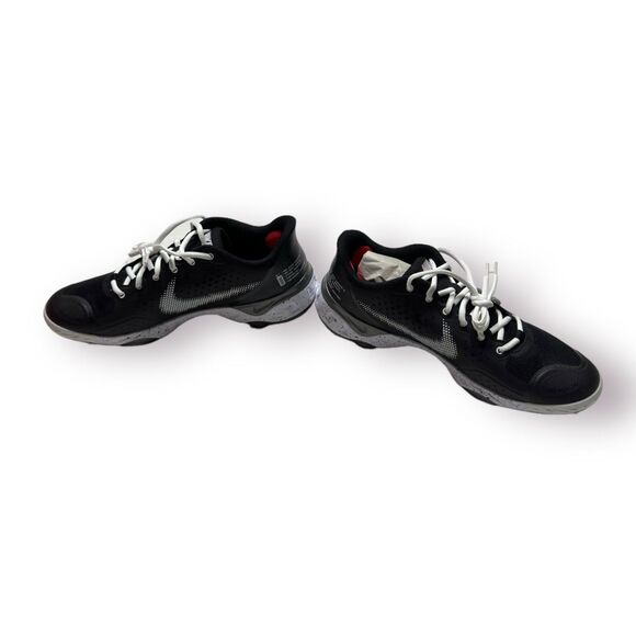 Nike Low Baseball Cleats Size‎ 9 Alpha Huarache Elite 3 CK0746-010 Black/White - Picture 6 of 12
